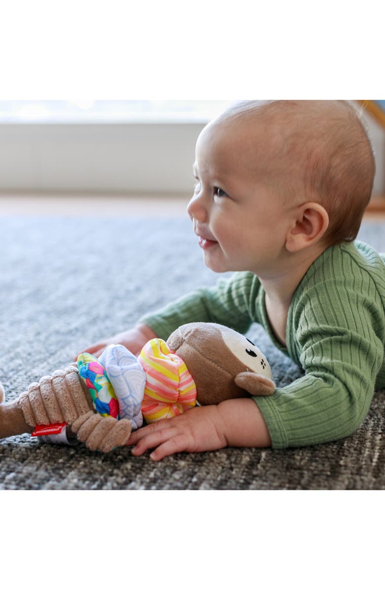 INFANTINO Musical Monkey Pull Down Stroller Toy, Alternate, color, Brown Multi