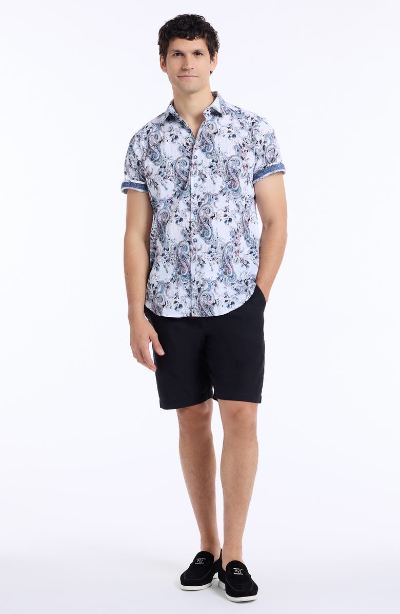 Robert Graham Pickwick Short Sleeve Button-Up Shirt, Alternate, color, 
