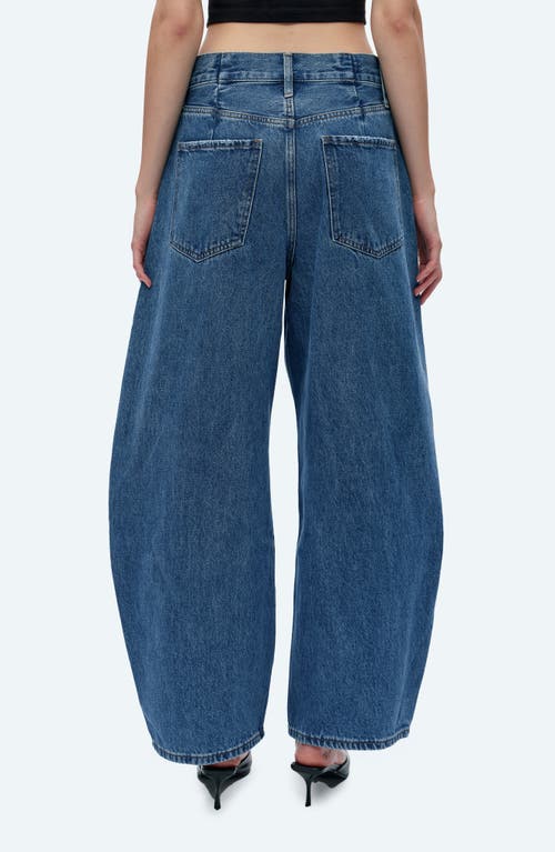 Bayeas Darted Super High Waist Barrel Jeans In Blue