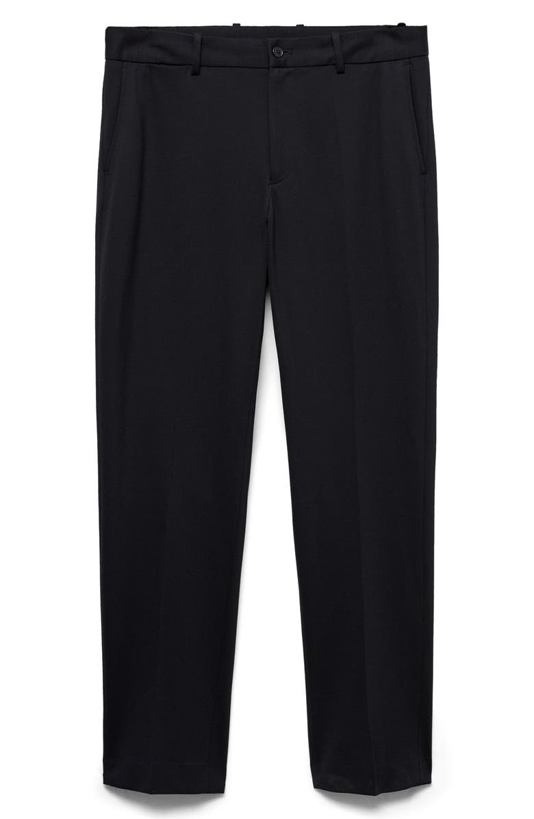 MANGO Slim Fit Stretch Suit Pants, Main, color, Dark Navy