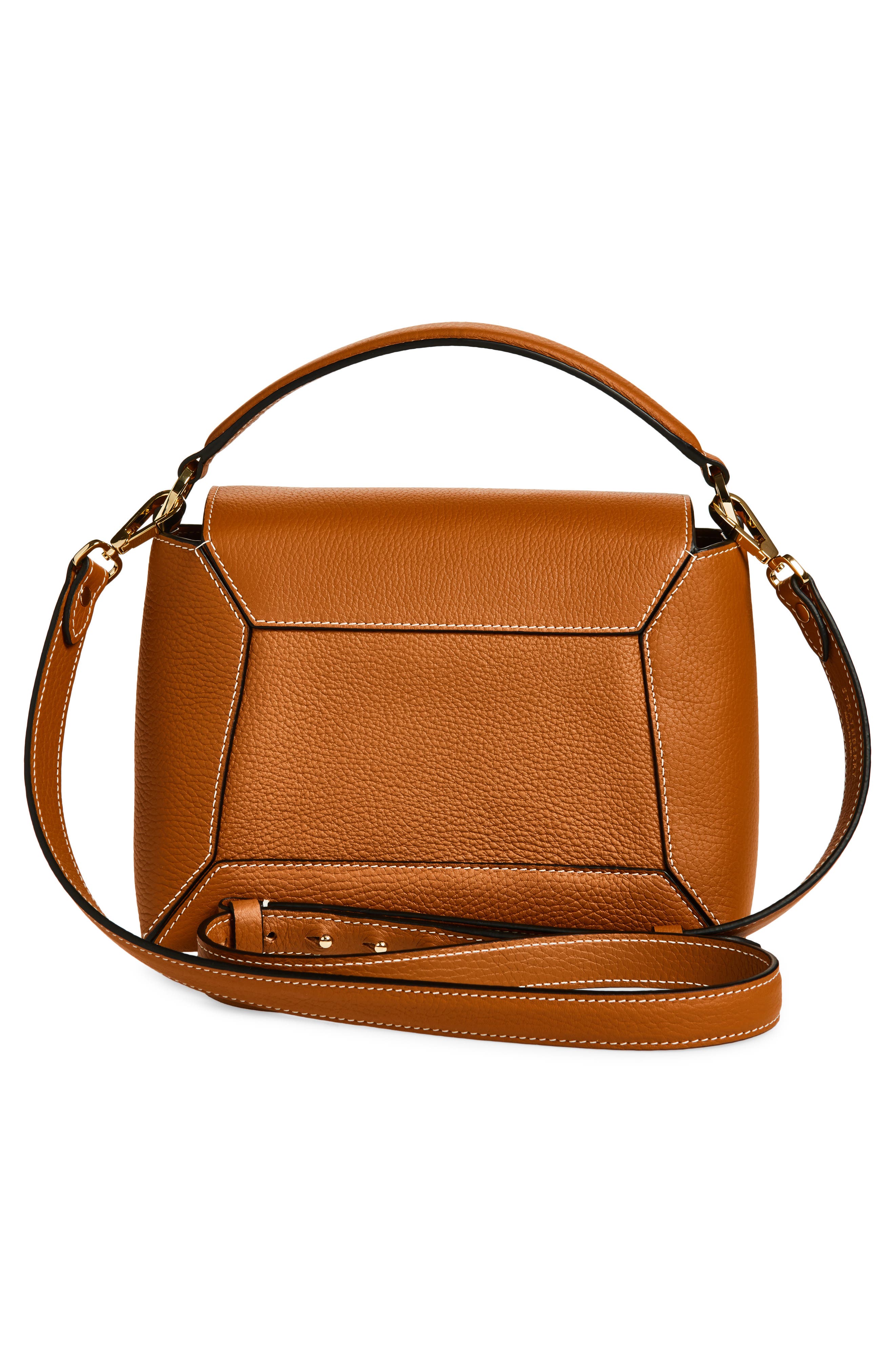 Strathberry Mosaic Leather Top Handle Bag, Alternate, color, Tan - Vanilla Stitch