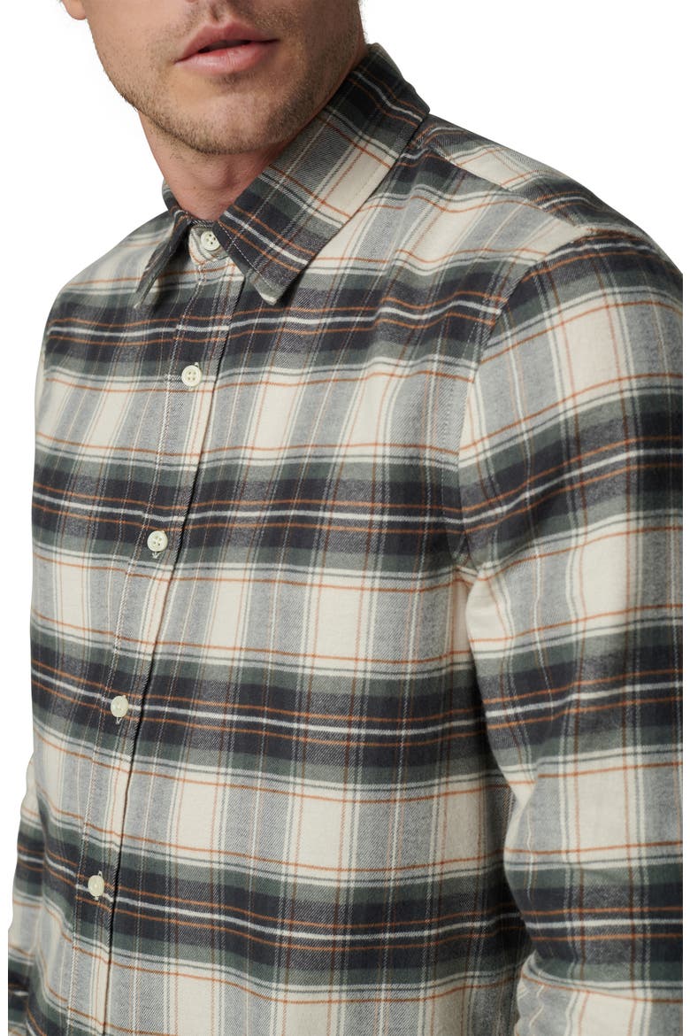 Oliver Plaid Flannel Button-Up Shirt, Alternate, color, AGAVE PLAID