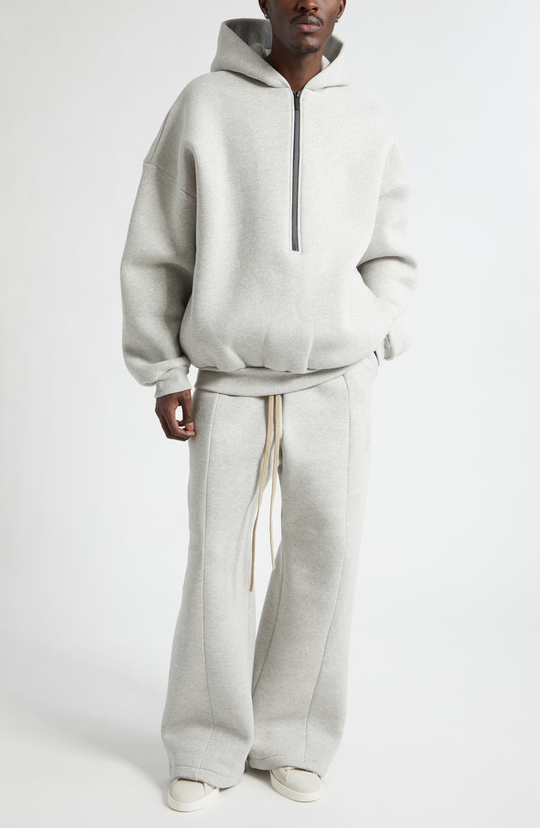 Fear of God Athletic Half Zip Hoodie, Alternate, color, Melange Grey Melange Grey