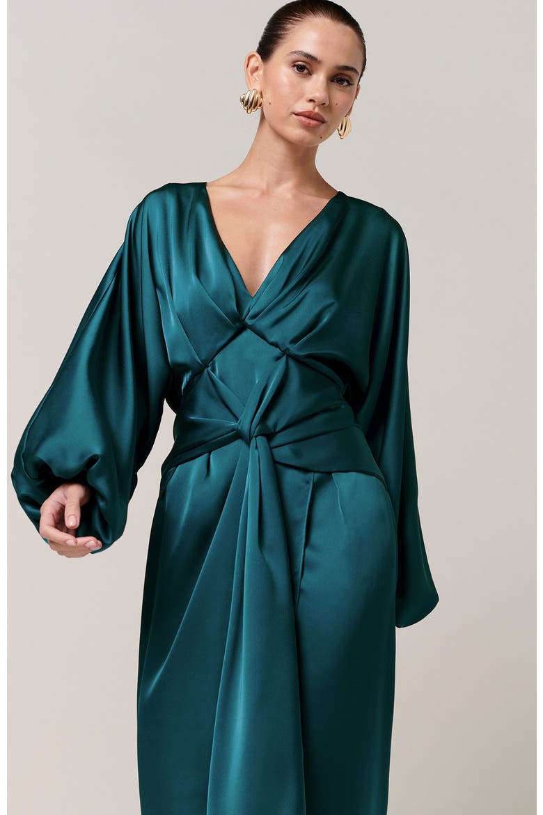 Irena Midi Dress, Alternate, color, Emerald