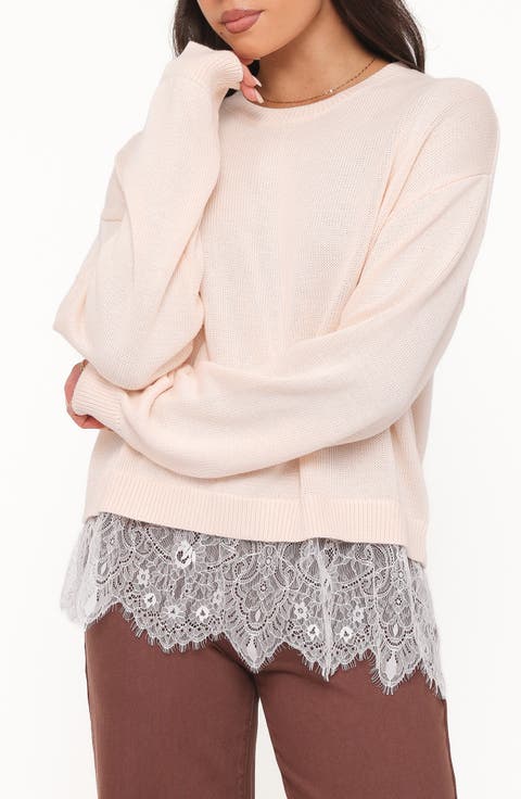 Mabel Lace Trim Sweater