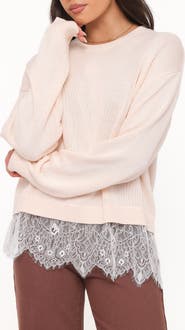 Petal & Pup Mabel Lace Trim Sweater