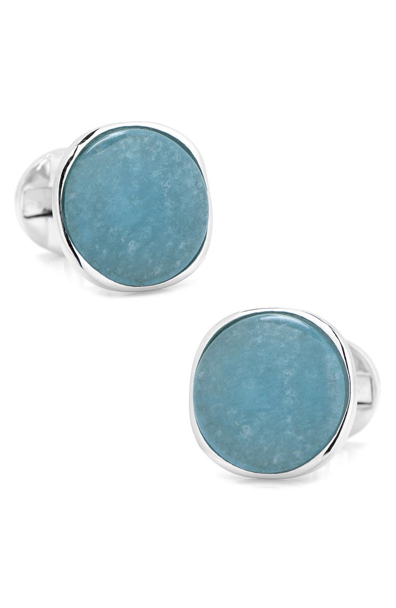 Cufflinks, Inc. Aquamarine Jade Cuff Links, Main, color, Aqua Jade