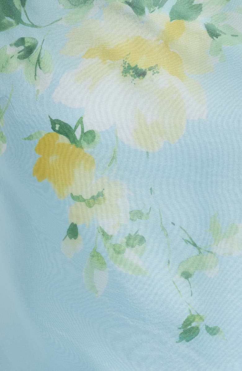 Julia Jordan Placed Floral Drop Waist Cocktail Dress, Alternate, color, Blue Yellow