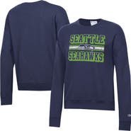 Champion Women's Champion  Navy Seattle Seahawks Powerblend Fleece Sweatshirt