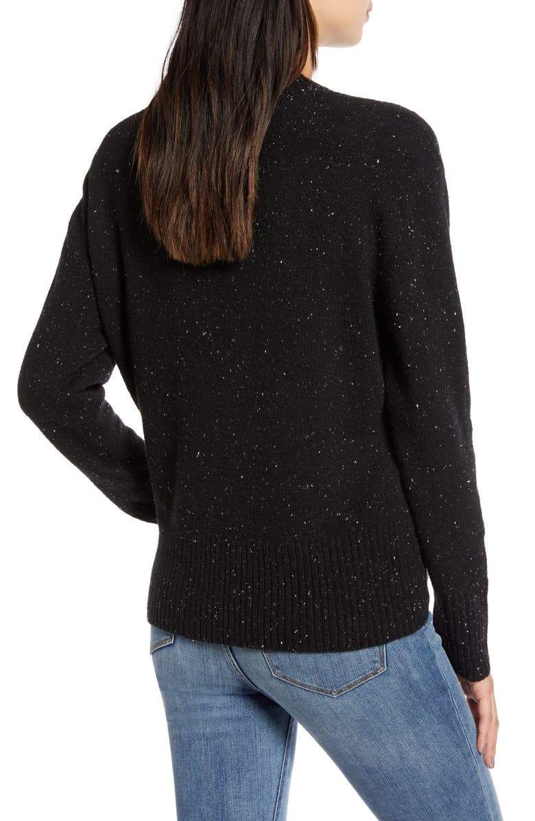 Treasure & Bond Cozy Nep Flecked V-Neck Sweater, Alternate, color,