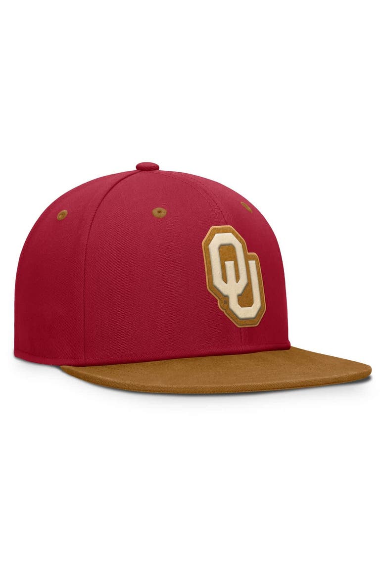 Men's Fanatics Crimson/Brown Oklahoma Sooners NoBo Fitted Hat, Alternate, color, Crimson