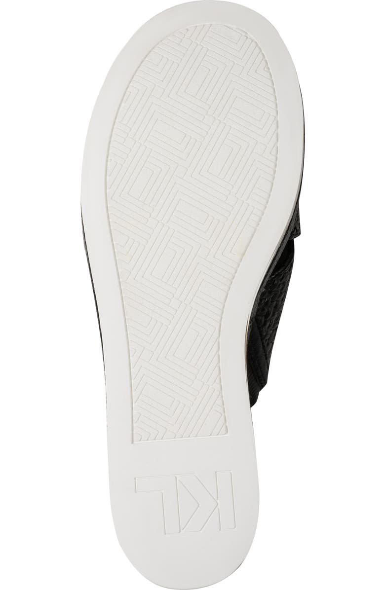 KARL LAGERFELD PARIS Caleigh Woven Platform Wedge Sandal, Alternate, color, Black