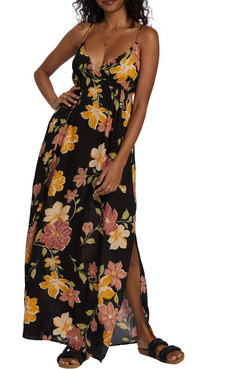 Billabong Sunday Floral Maxi Slipdress, Main, color, 