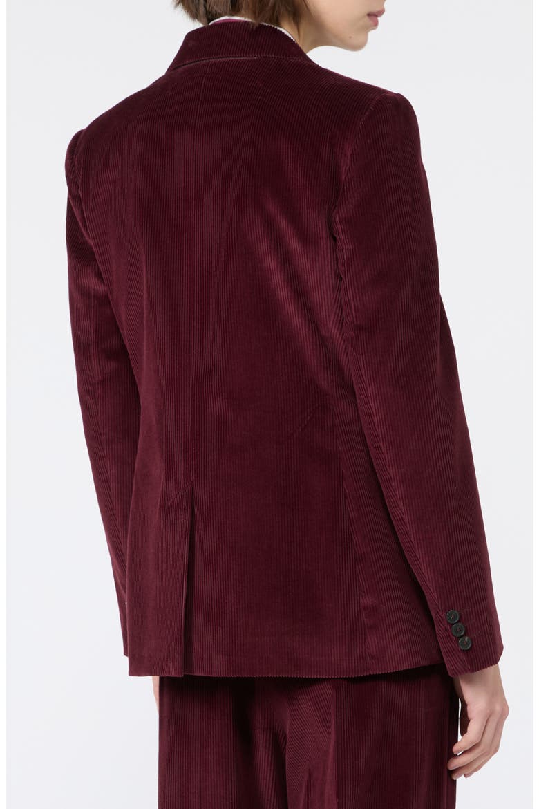 Double Breasted Corduroy Blazer, Alternate, color, BORDEAUX
