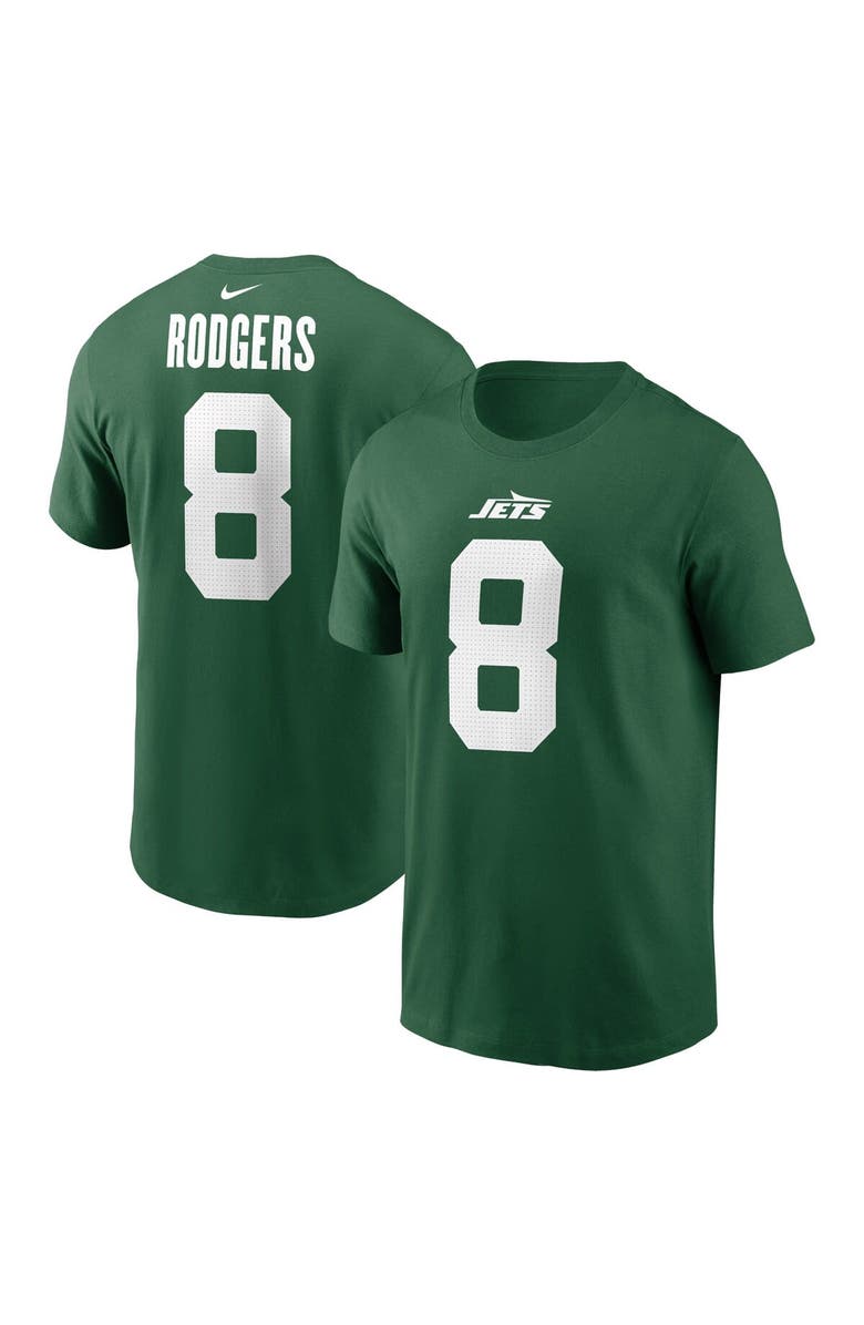Nike Men's Nike Aaron Rodgers Legacy Green New York Jets Name & Number T-Shirt, Main, color,