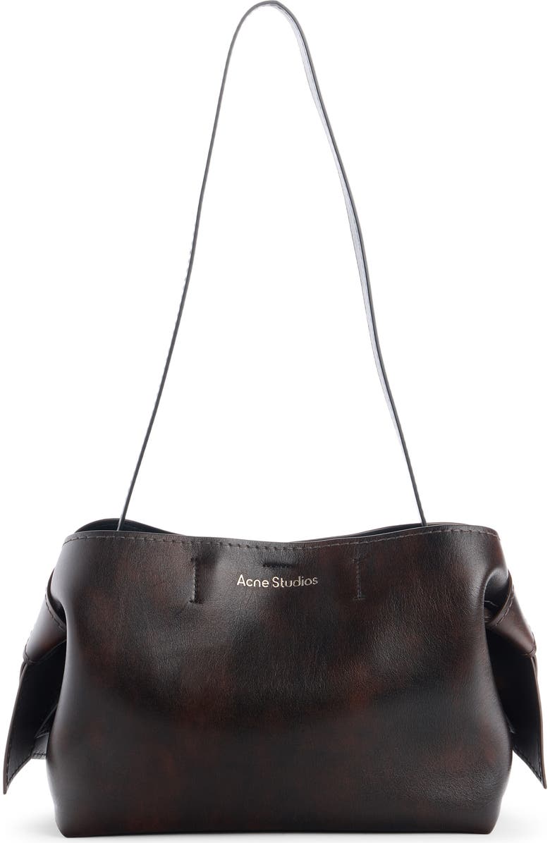 Acne Studios Musubi Leather Tote, Alternate, color, Dark Brown