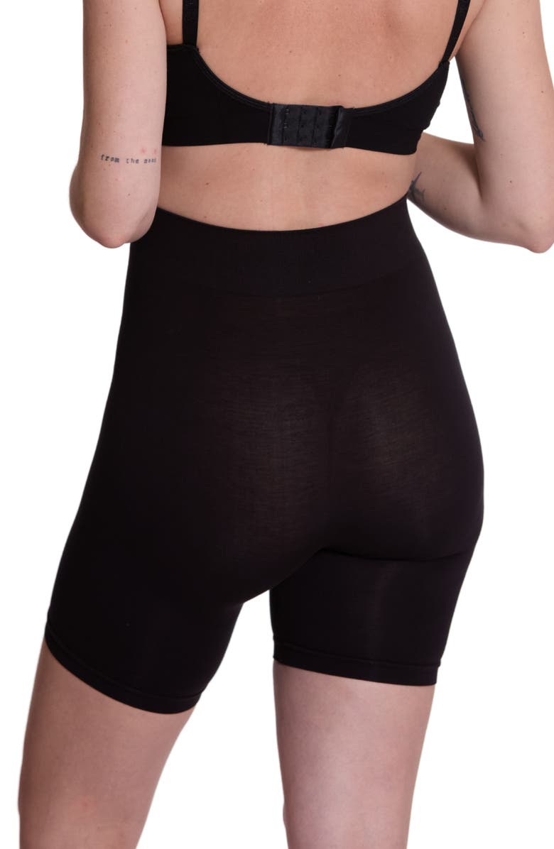Cache Coeur Essentiel Seamless Maternity Cycling Shorts, Alternate, color, Black