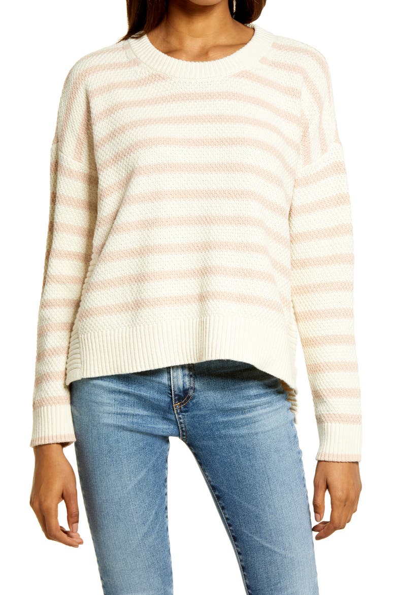 Stripe Pickford Pullover Sweater, Main, color, ANTIQUE CREAM