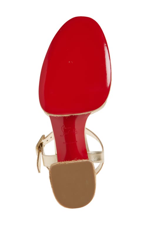 Christian Louboutin Super Calakala Metallic Red Sole Platform Espadrilles In Platine