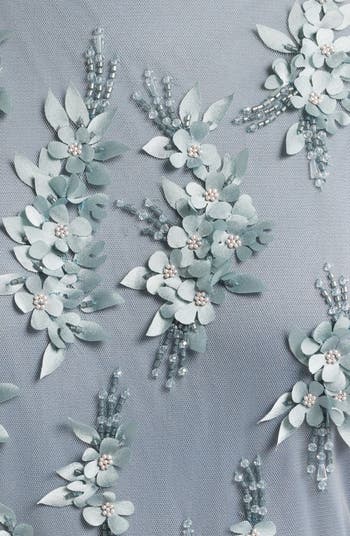 3D Floral Bodice Beaded Gown