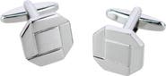 Trafalgar Octagon Detailed Silver Cufflinks