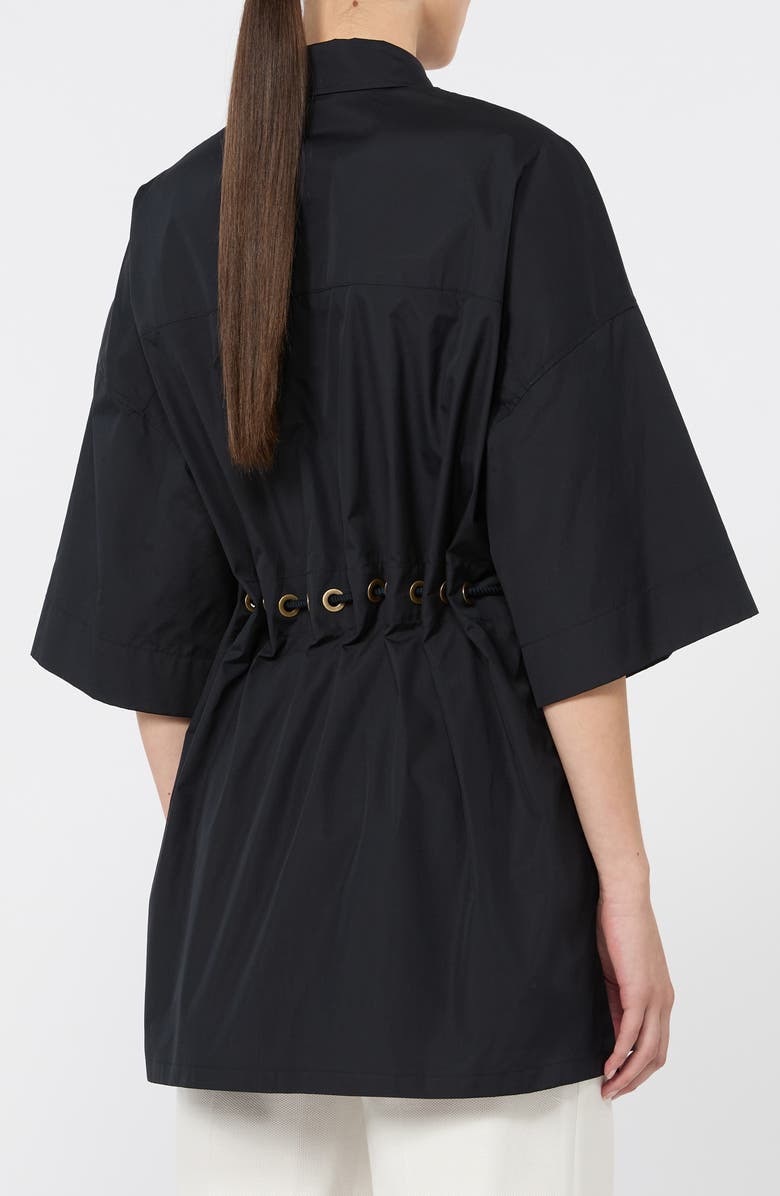 Max Mara Mancora Belted Cotton Poplin Tunic, Alternate, color, Ultramarine