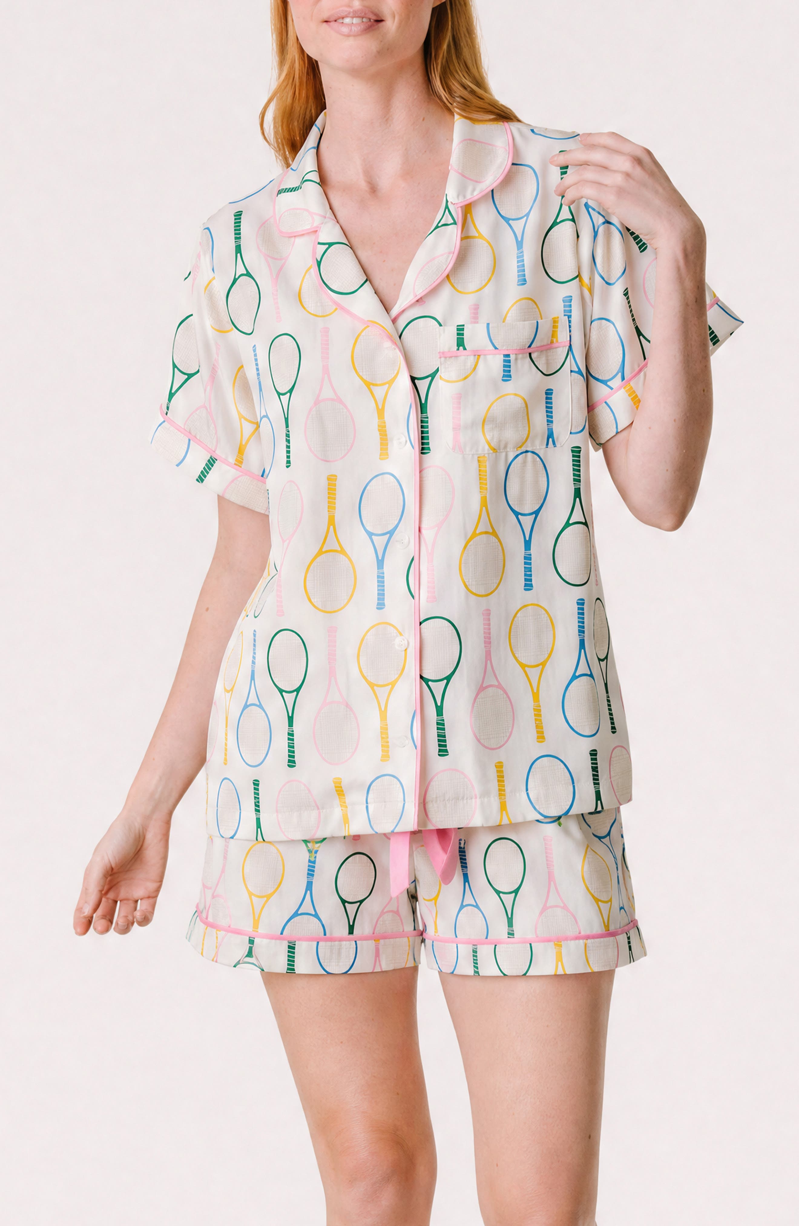 Katie Kime Tennis Time Pajamas Short Set (Women) | Nordstromrack