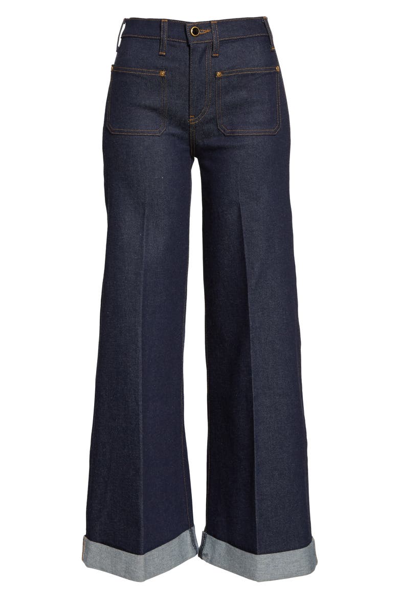The Ray Roll Cuff Wide Leg Jeans, Alternate, color, RAW