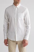 Original Penguin Linen Blend Woven Solid Button-Down Shirt