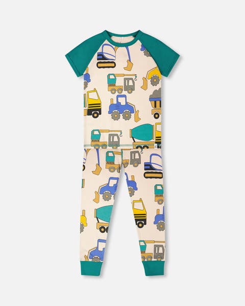 Organic Cotton Truck Print Two-Piece Pyjama Set (Baby)