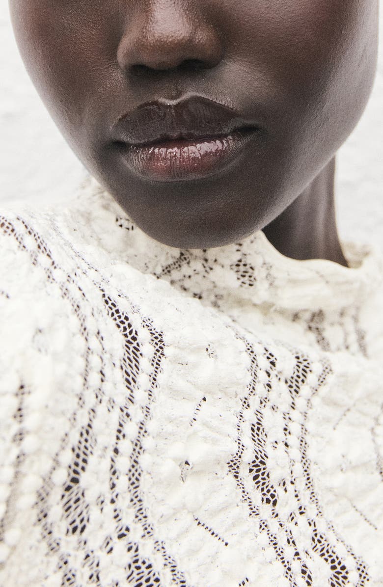 MANGO Open Stitch Sweater, Alternate, color, Off White