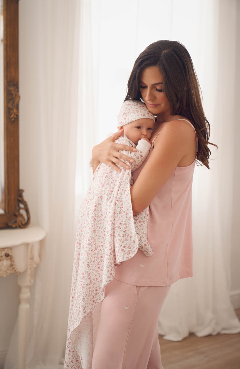 Petite Plume Pima Cotton Baby Blanket, Alternate, color, Dorset Floral