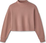 Rhone DreamGlow Mock Neck Crop Sweatshirt