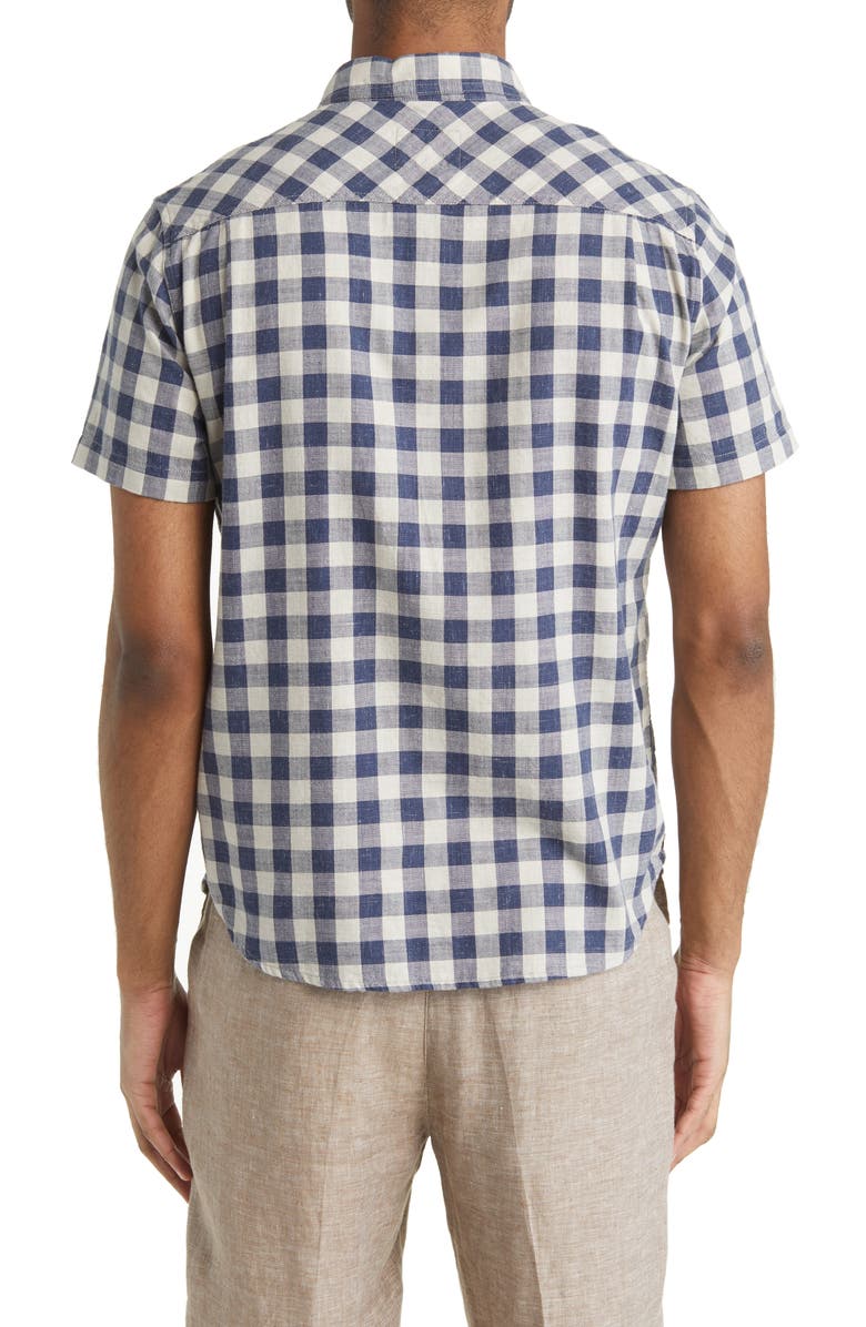 Rails Fairfax Gingham Short Sleeve Button-Up Shirt, Alternate, color, 
