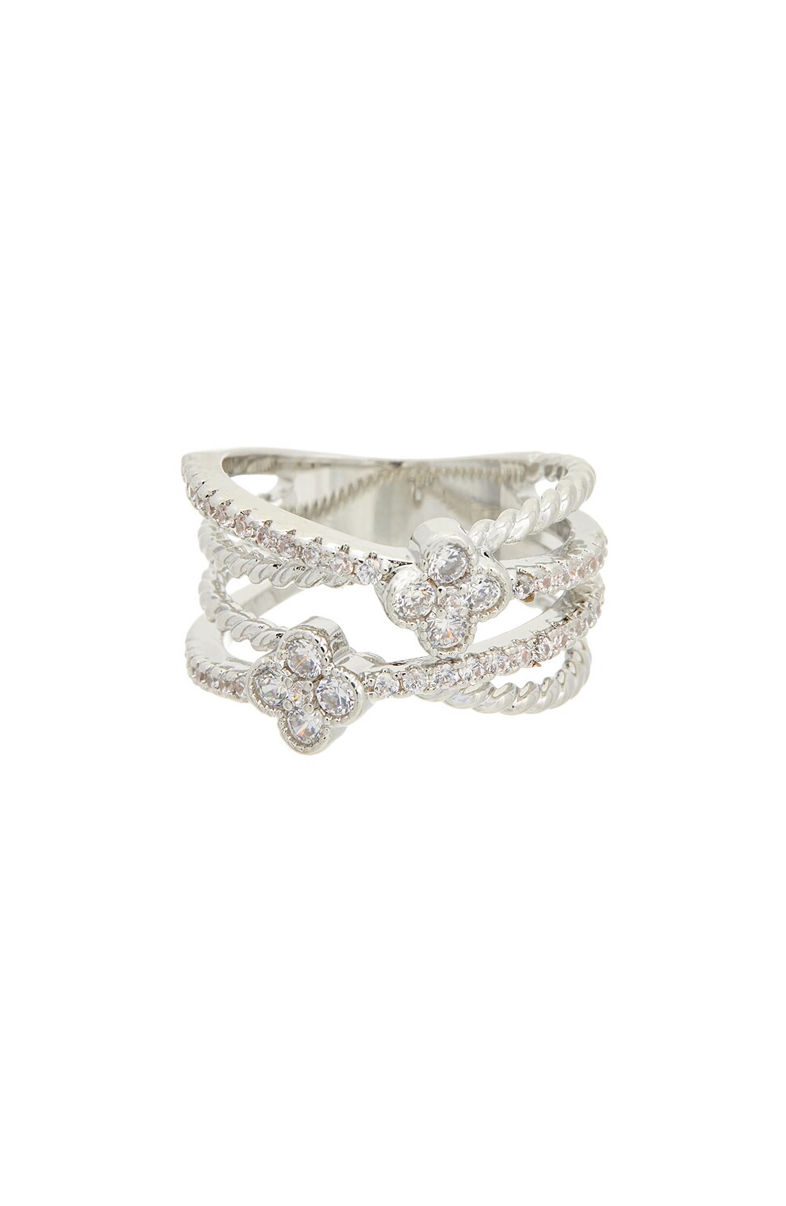 Juvell Cubic Zirconia Multiband Ring