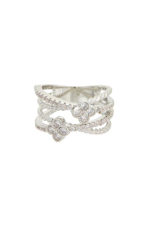 Cubic Zirconia Multiband Ring