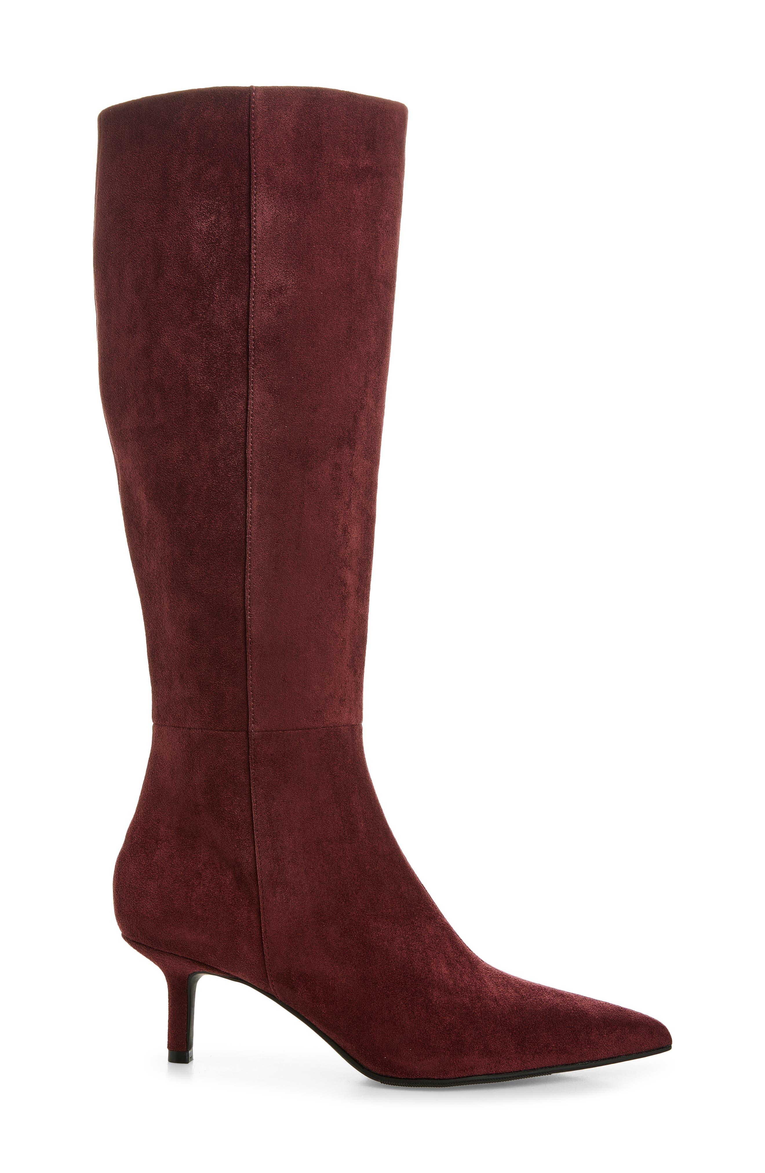 Elara Pointed Toe Knee High Boot, Alternate, color, RED POMEGRANATE