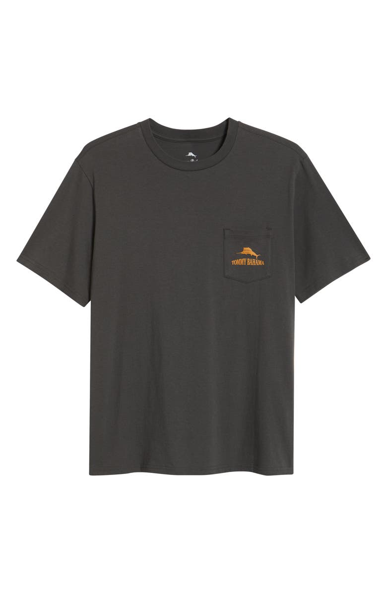 Tommy Bahama Battle of the Bands Cotton Graphic Pocket T-Shirt, Alternate, color, Coal