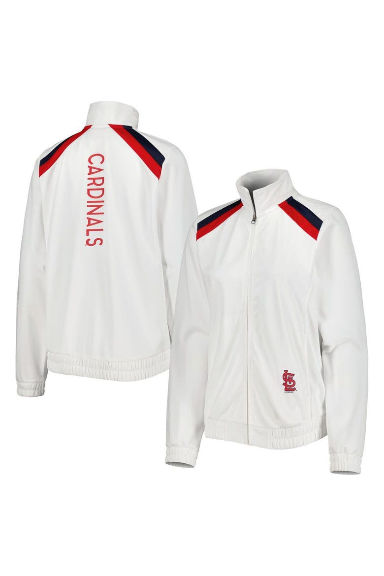 Women's G-III 4Her by Carl Banks White St. Louis Cardinals Red Flag Full-Zip Track Jacket, Main, color, White