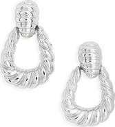 NORDSTROM RACK Ribbed Doorknocker Stud Earrings