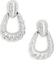 NORDSTROM RACK Ribbed Doorknocker Stud Earrings