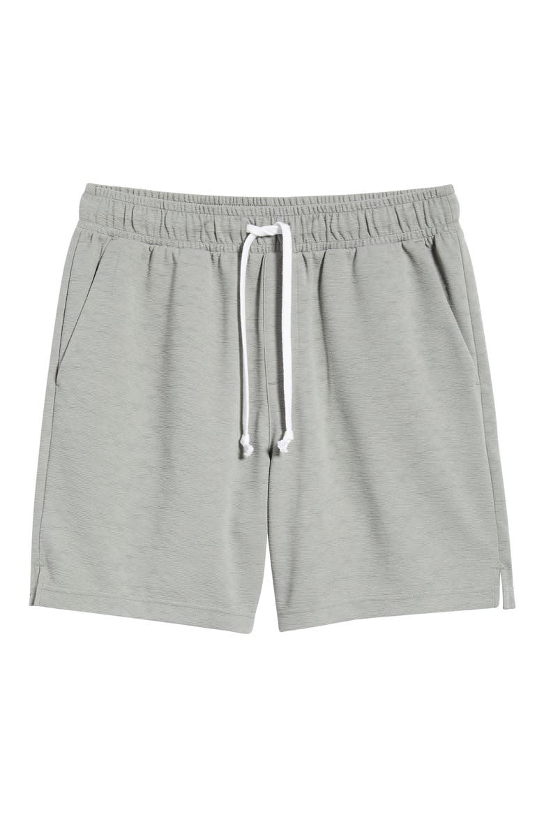 Knit Drawstring Shorts, Alternate, color, GREY FOSSIL