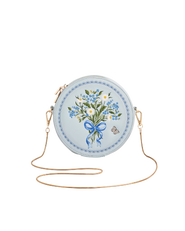 Fable England Isabel Floral Bow Embroidered Circle Purse