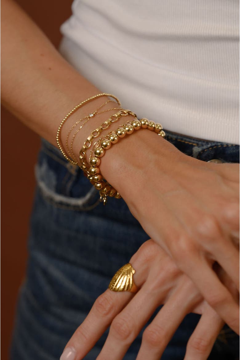 Double Chain Diamond Bracelet, Alternate, color, Gold