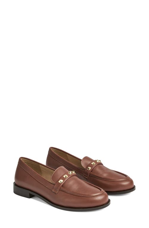 Lk Bennett Stellar Stud Loafer In Brown