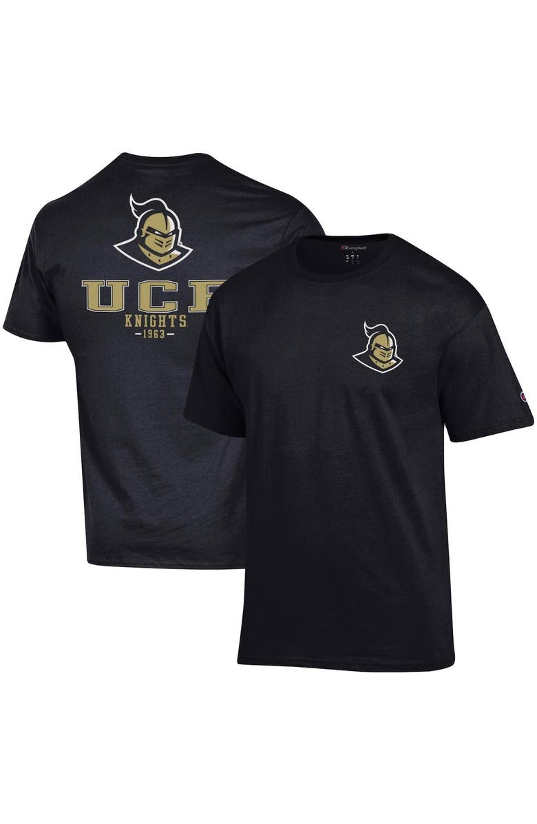 Champion Men's Champion Black UCF Knights Stack 2-Hit T-Shirt, Main, color,