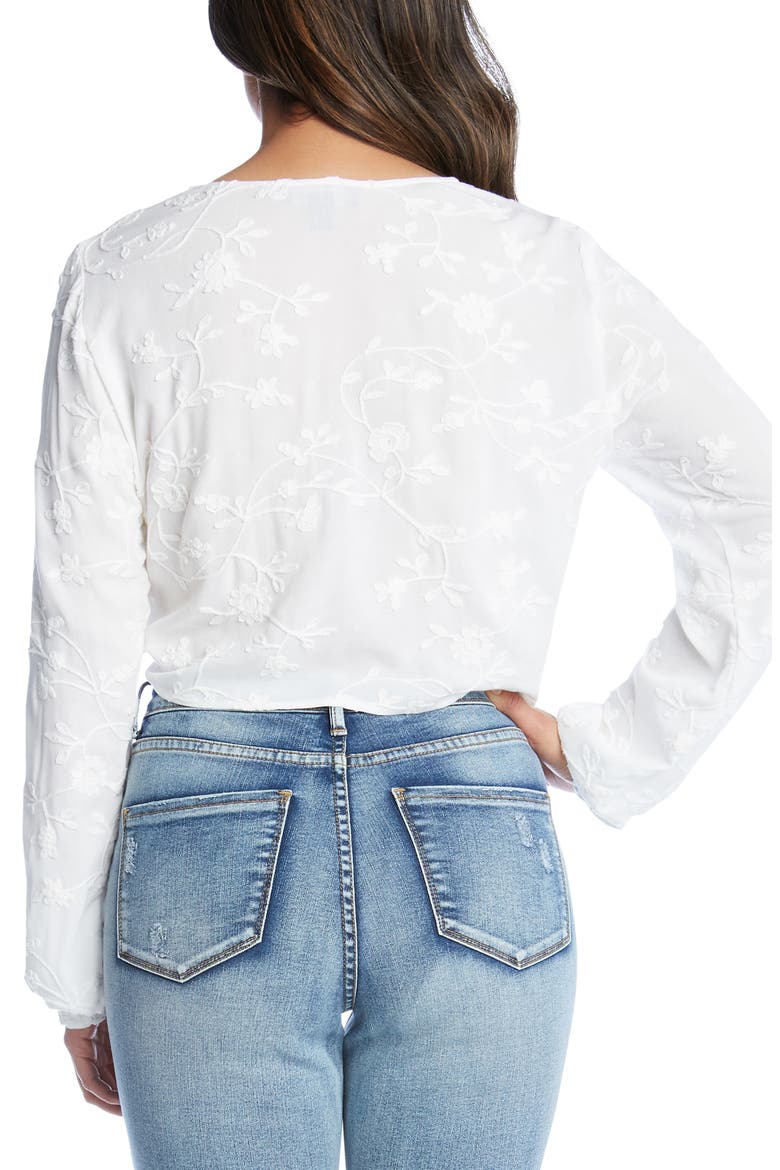 Tie Front Top, Alternate, color, OFF WHITE
