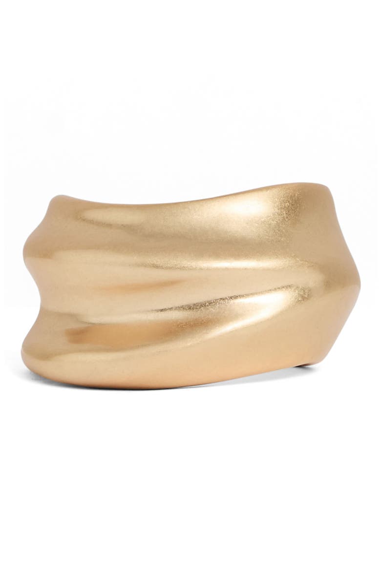 Sara Sculptural Cuff Bracelet, Main, color, GOLD TONE