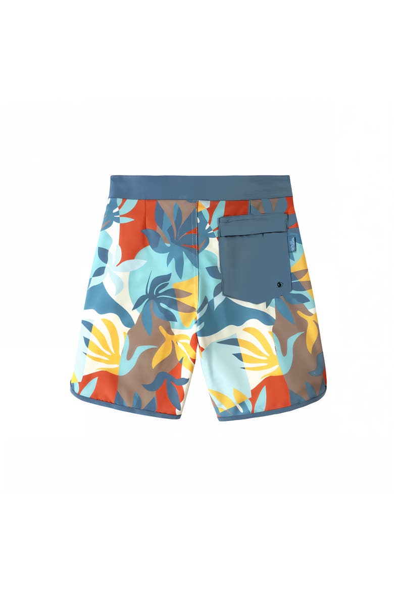 Retro Board Shorts, Alternate, color, Beach Picasso