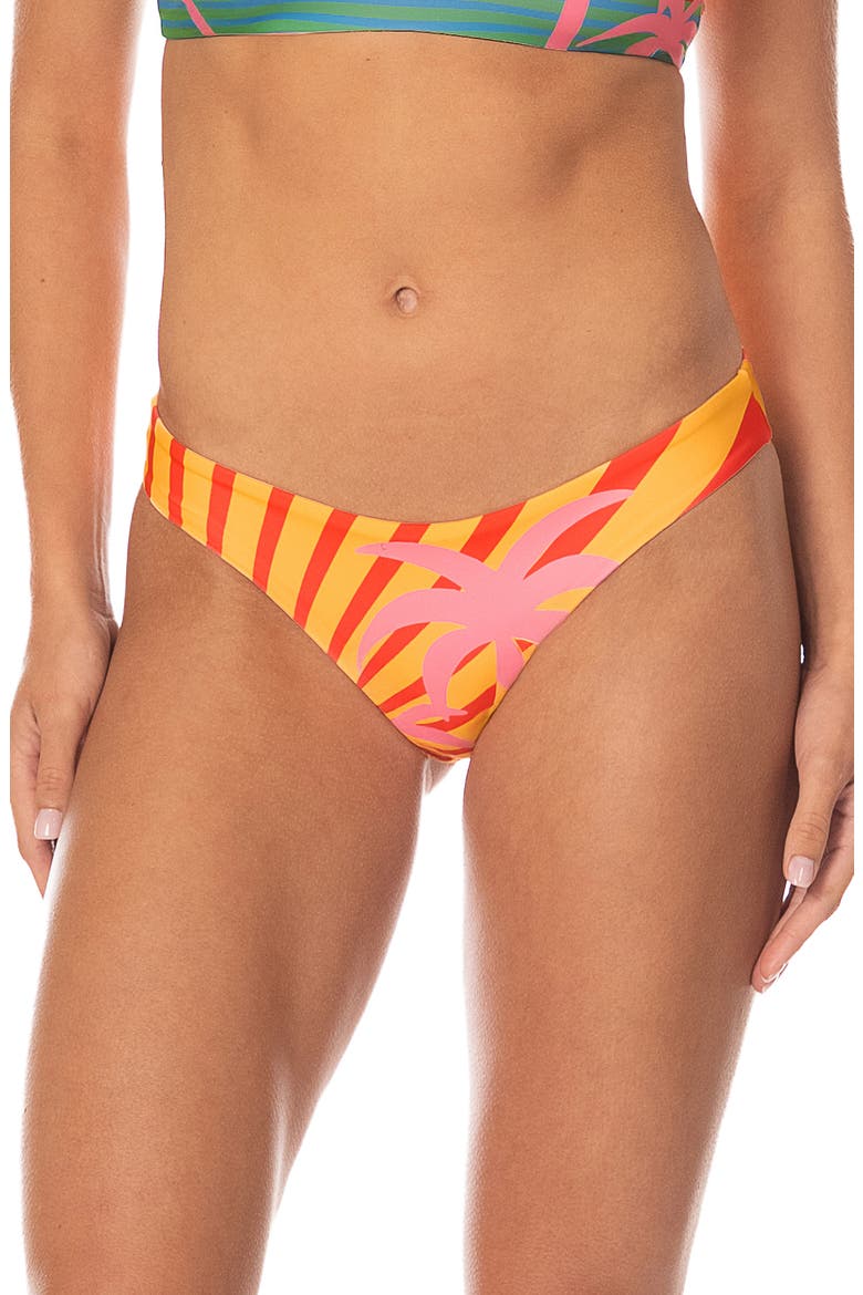 Jungle Sway Flirt Reversible Bikini Bottoms, Main, color, OPEN YELLOW